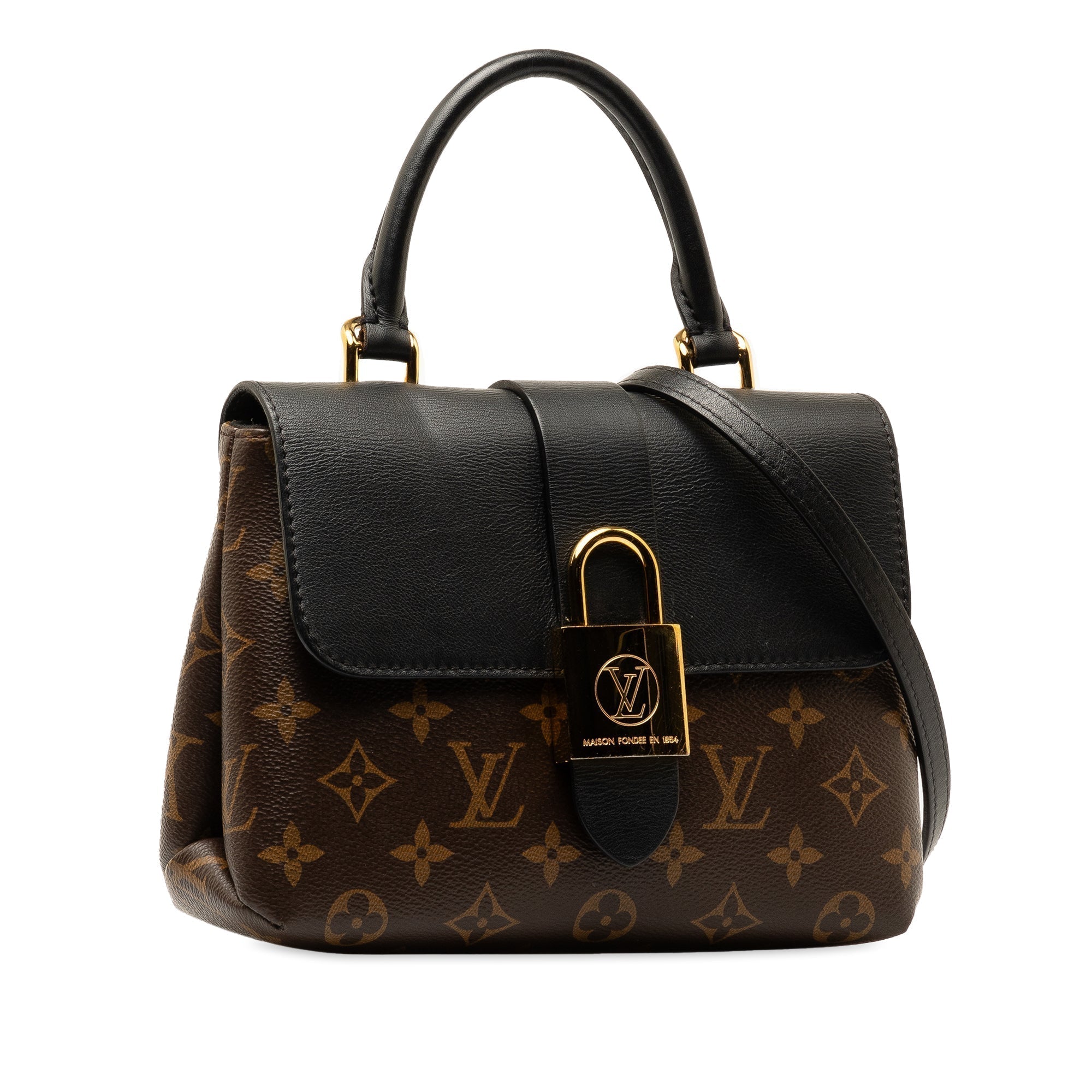 Brown LV Monogram Locky BB Satchel