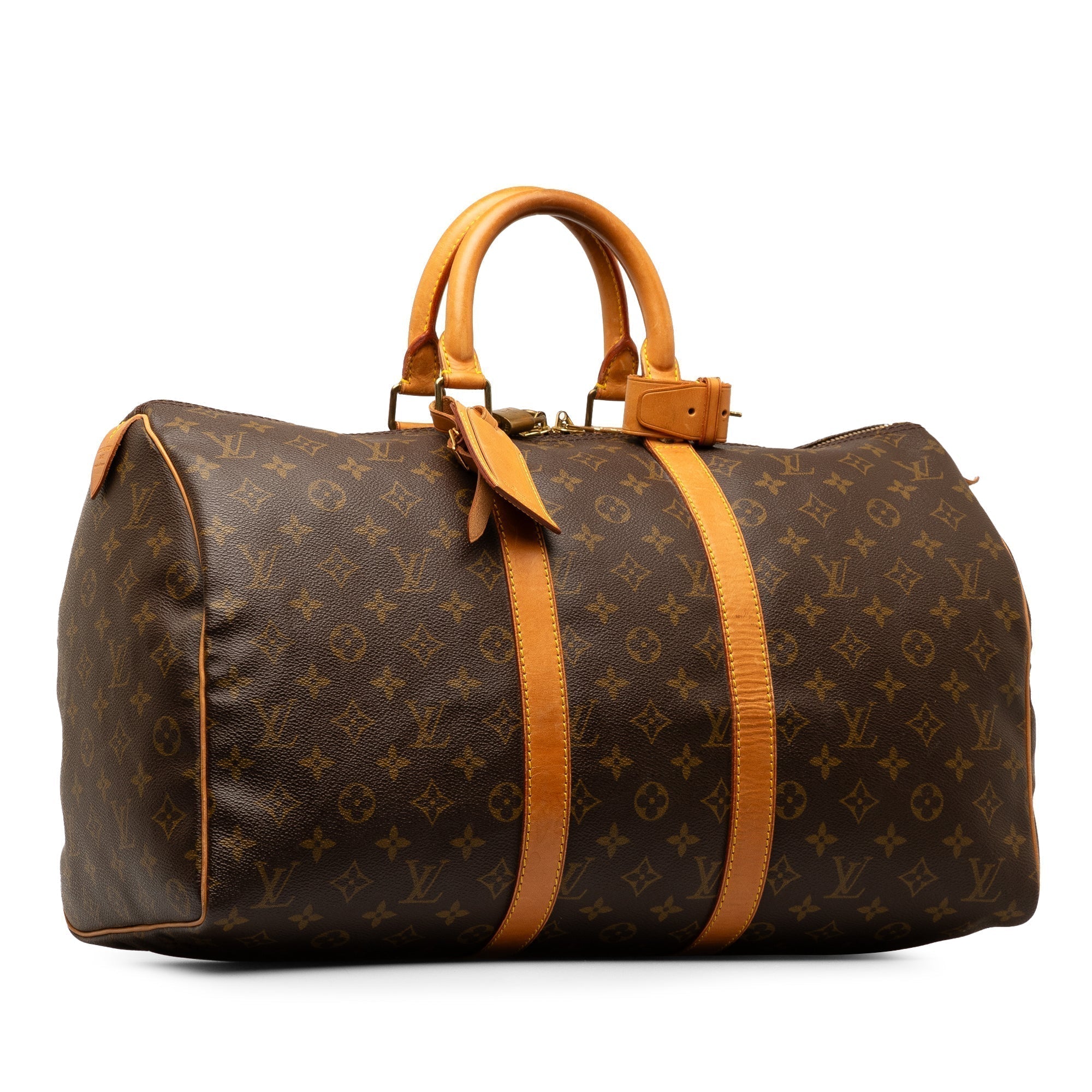 Brown LV Monogram Keepall 45 Travel Bag