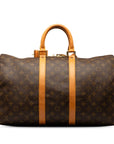 Brown LV Monogram Keepall 45 Travel Bag