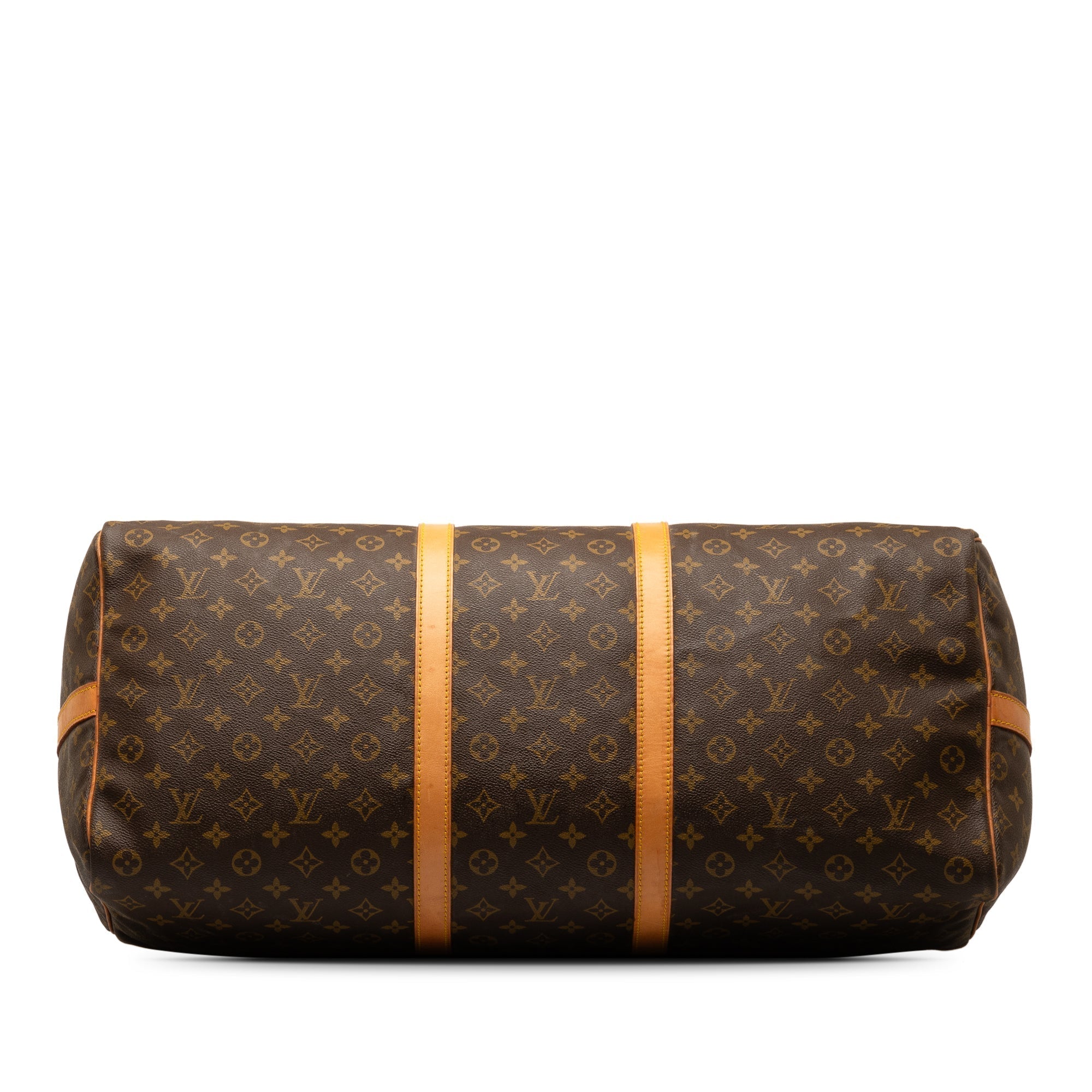 Brown LV Monogram Keepall Bandouliere 60 Travel Bag