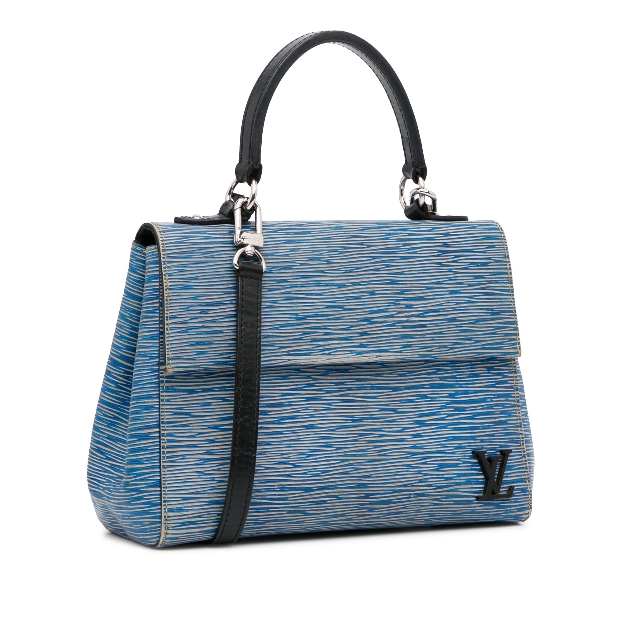 Blue LV Epi Denim Cluny BB Satchel