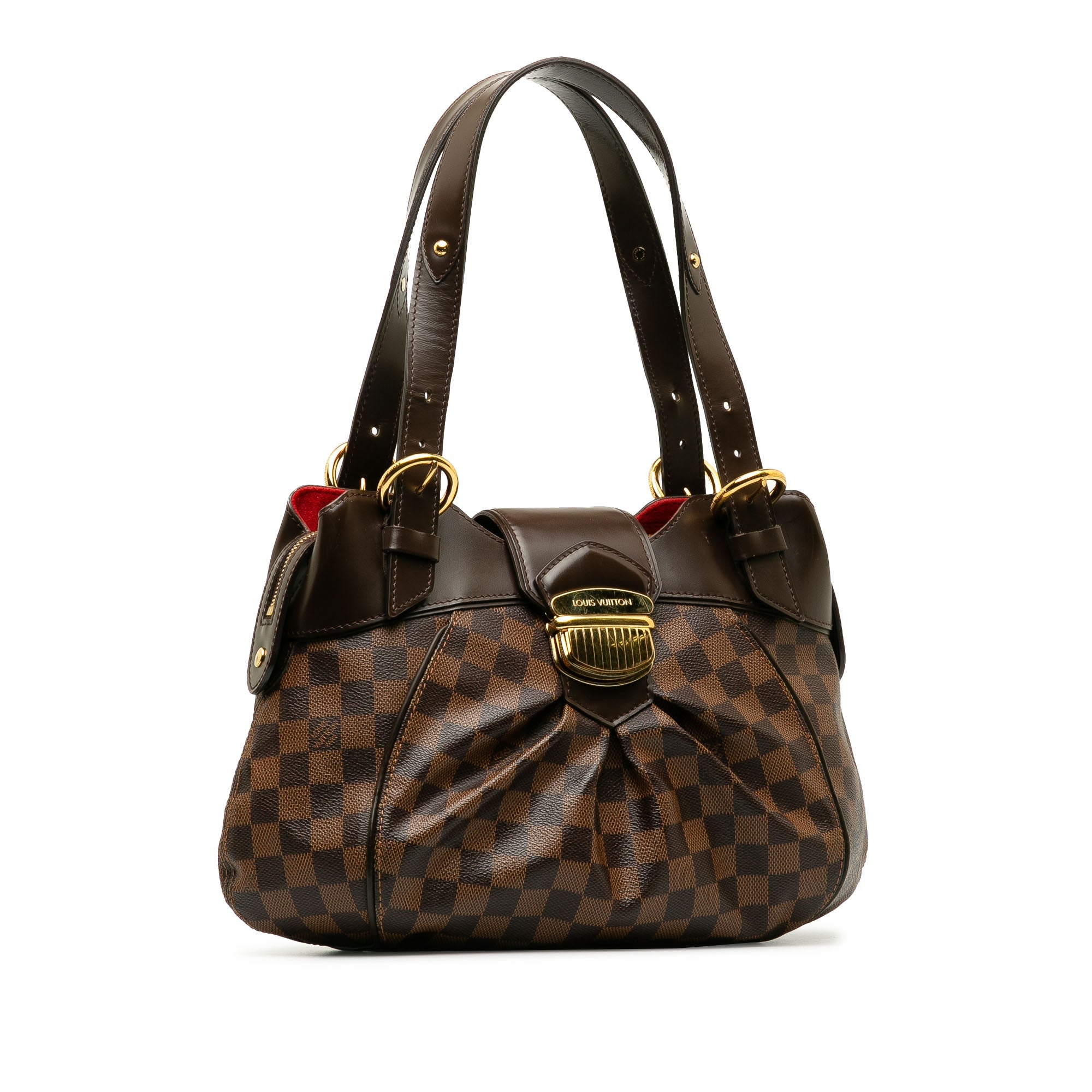 Brown LV Damier Ebene Sistina PM Shoulder Bag