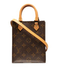 Brown LV Monogram Petit Sac Plat Satchel