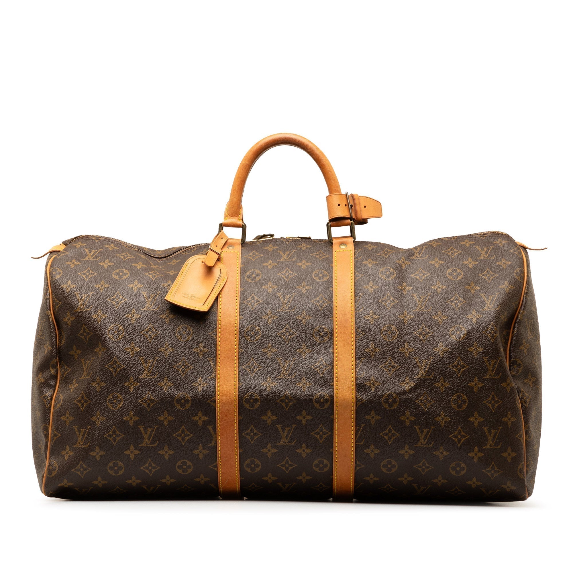 Brown LV Monogram Keepall 55 Travel Bag