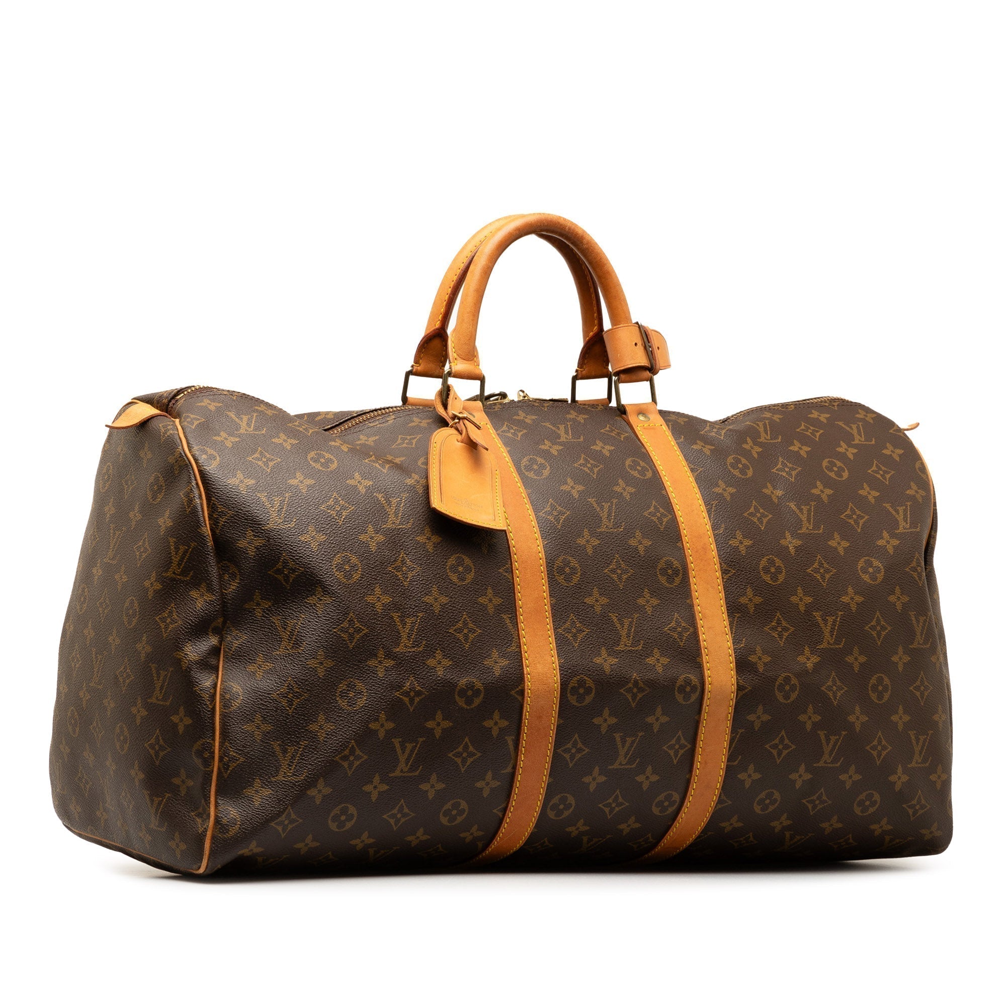 Brown LV Monogram Keepall 55 Travel Bag