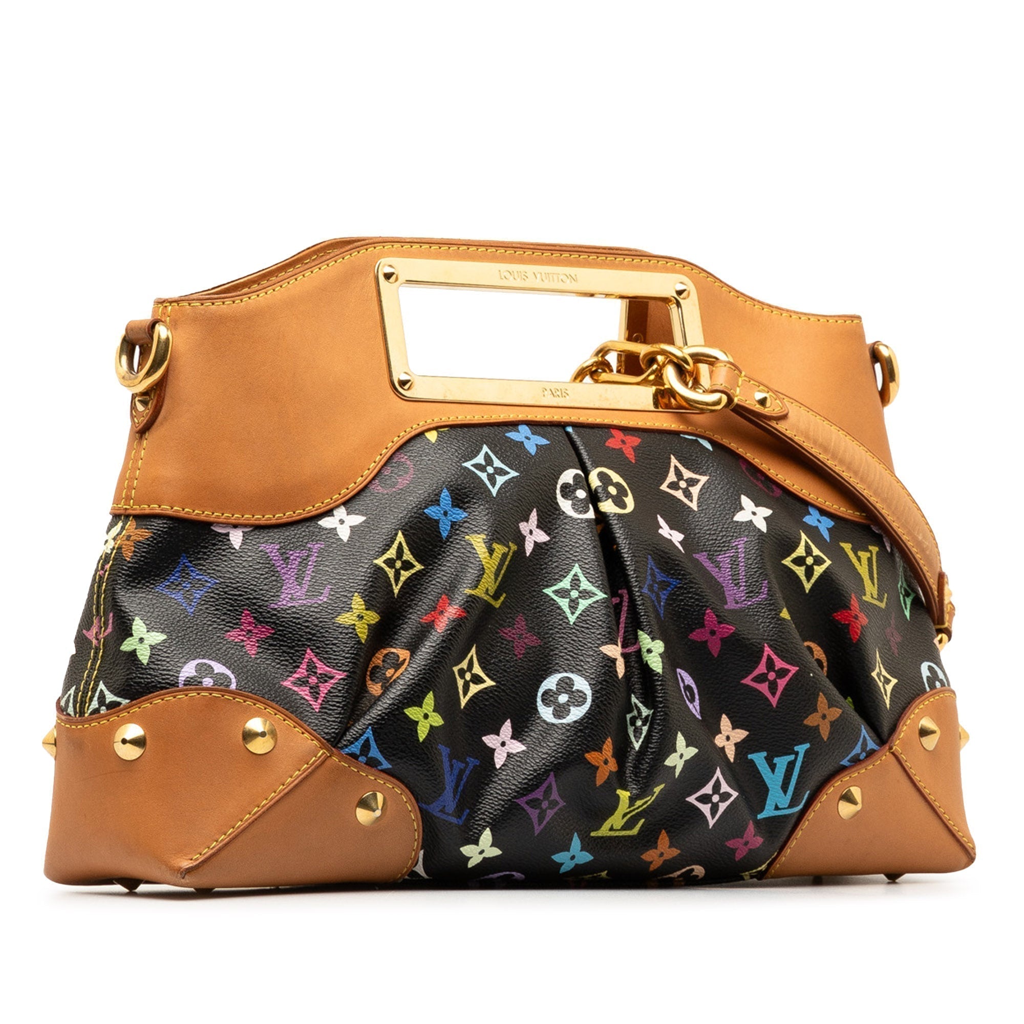 Black LV Monogram Multicolore Judy MM Satchel
