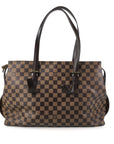 Brown LV Damier Ebene Chelsea Shoulder Bag
