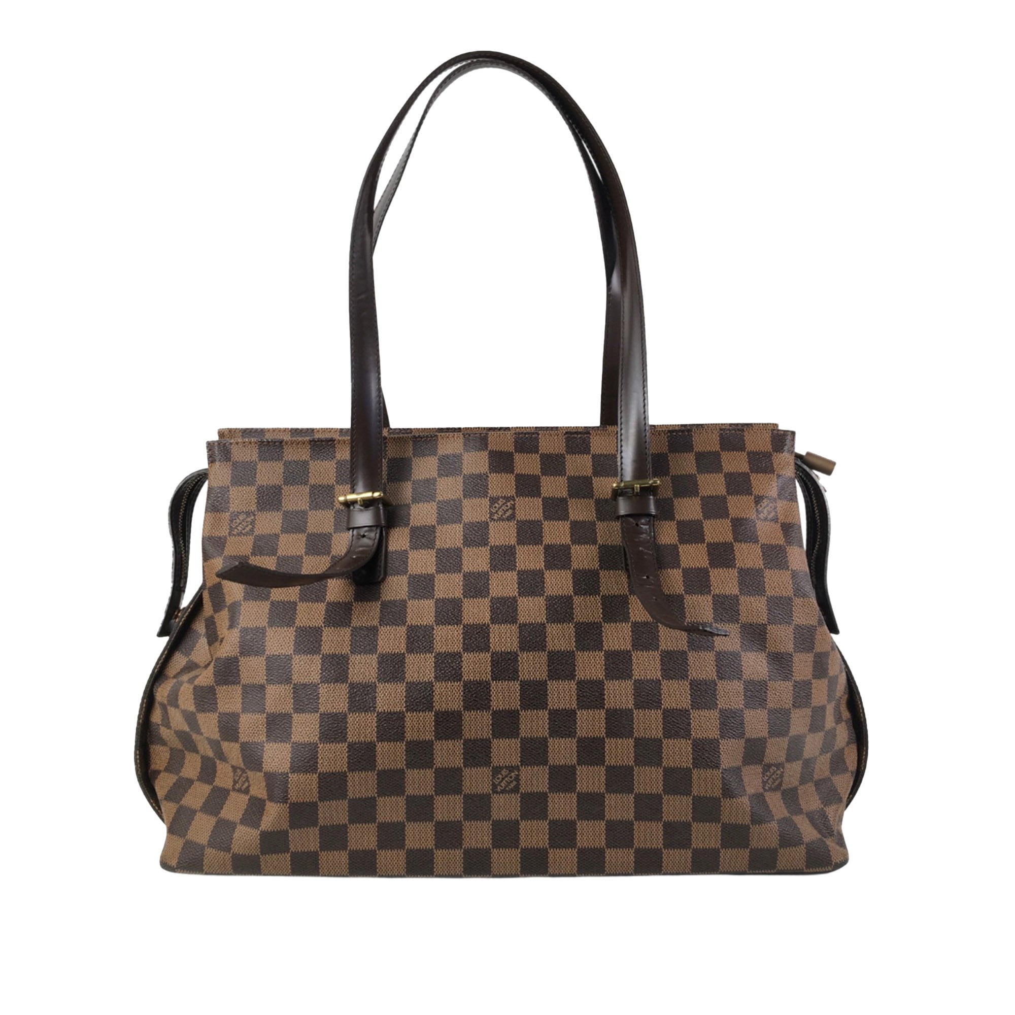 Brown LV Damier Ebene Chelsea Shoulder Bag