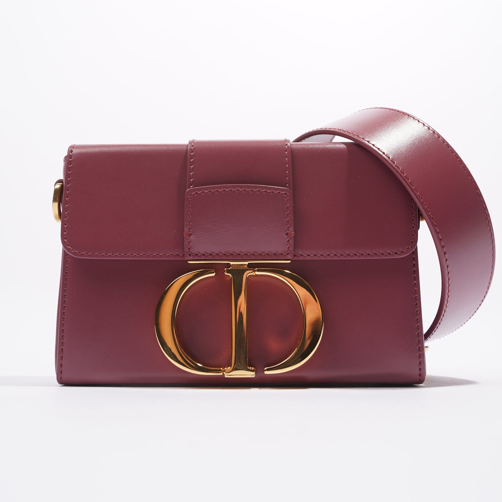 Christian D1OR 30 Motaigne Box Bag Grape Leather