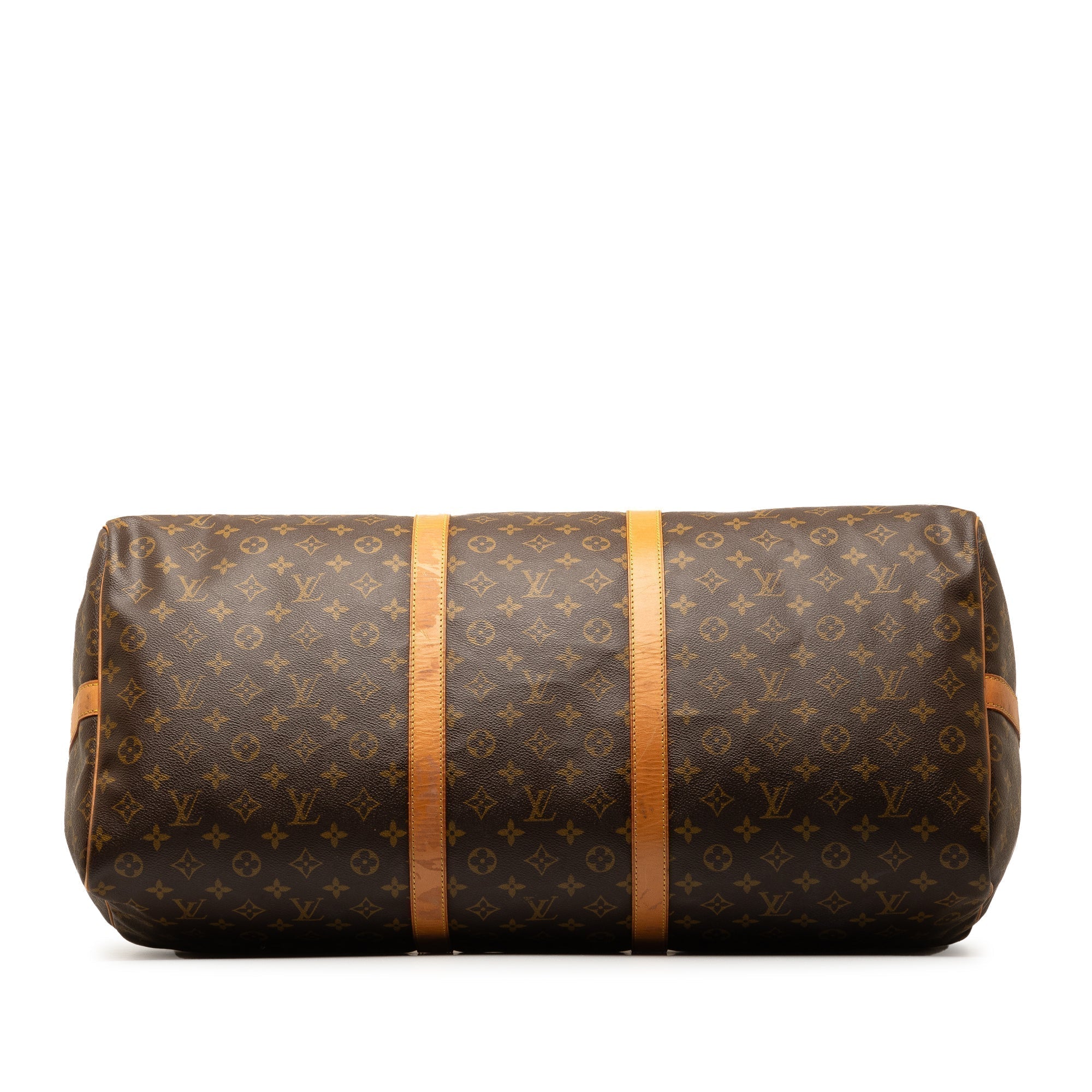 Brown LV Monogram Keepall Bandouliere 60 Travel Bag