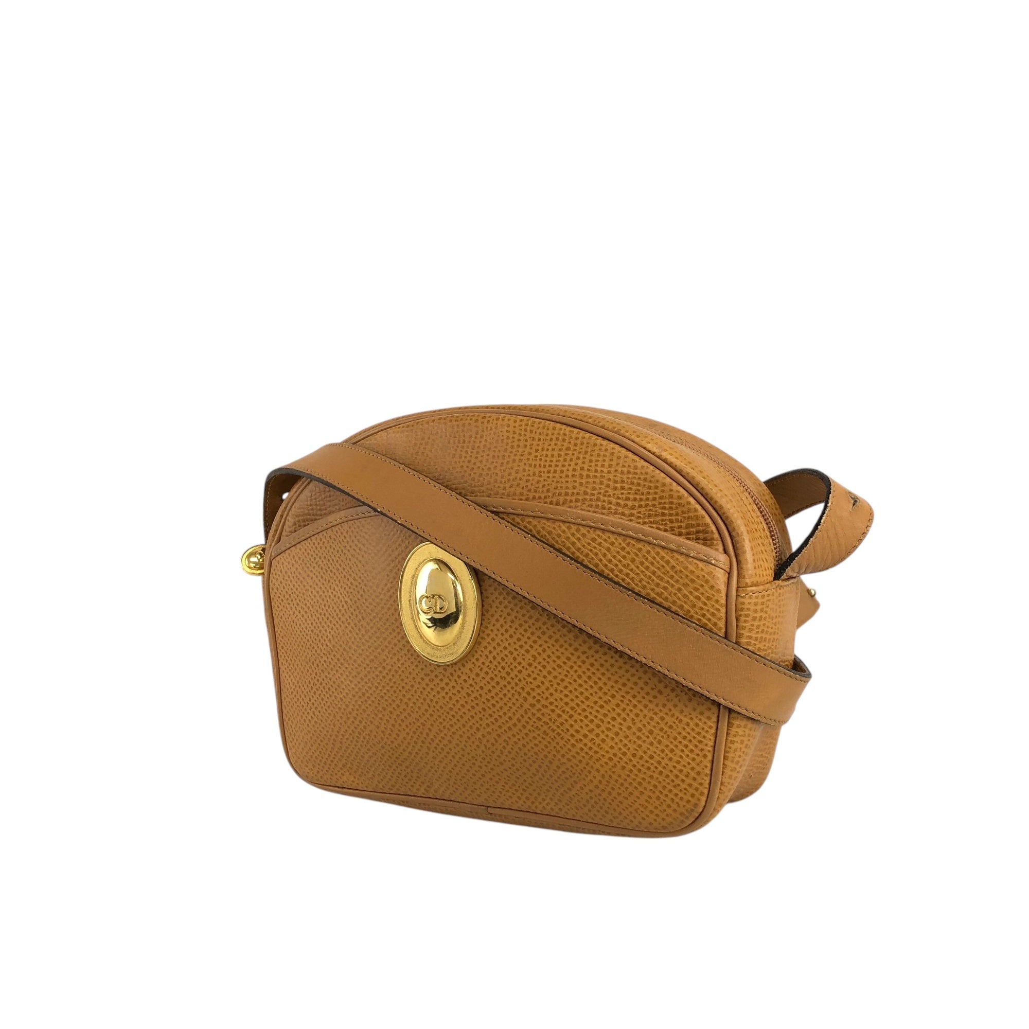 Christian D1OR CD Logo Shoulder bag Camel Vintage vnnr4u
