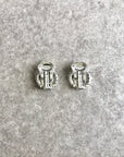 Christian D1OR CD Logo Earrings Silver Vintage rfti6g