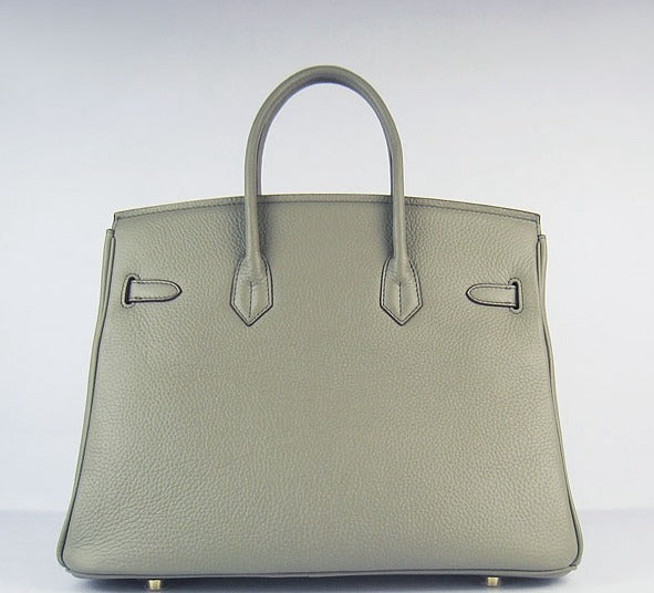 HMS Birkin 35cm Togo Leather Handbags Dark Grey Golden