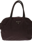 PRD Hand Bag Nylon Brown Auth ac2805