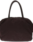 PRD Hand Bag Nylon Brown Auth ac2805