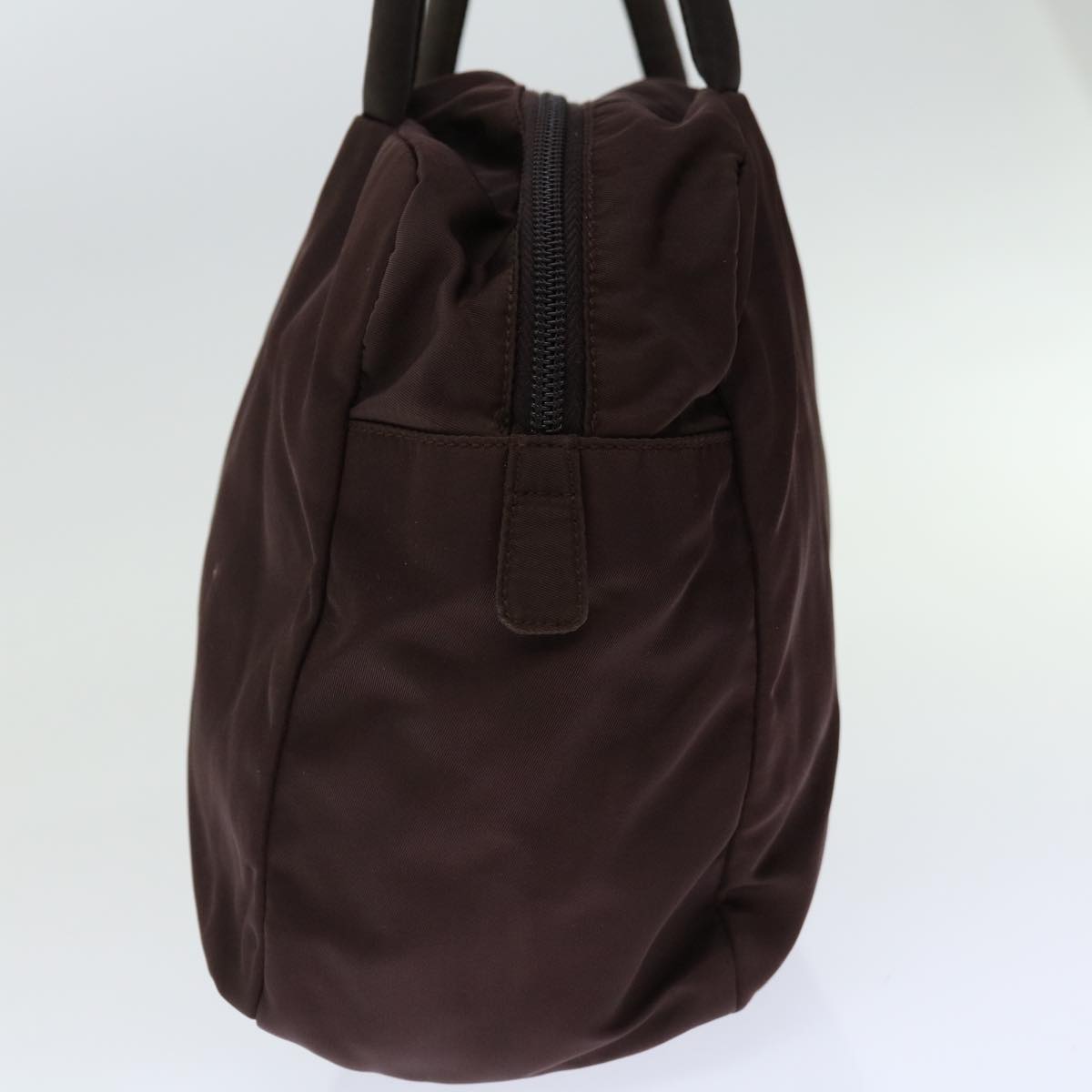 PRD Hand Bag Nylon Brown Auth ac2805