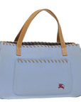 BBERRY Blue Label Hand Bag Canvas Blue Auth ac2928