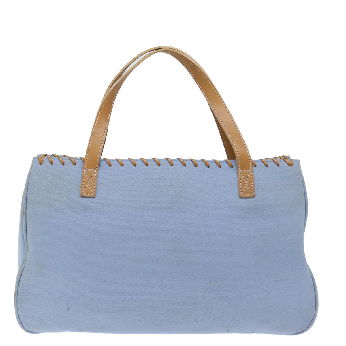 BBERRY Blue Label Hand Bag Canvas Blue Auth ac2928