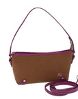 BBERRY Blue Label Shoulder Bag Canvas 2way Brown Auth ac2940