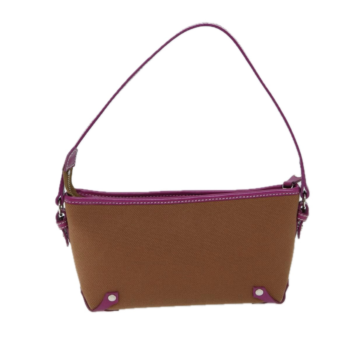 BBERRY Blue Label Shoulder Bag Canvas 2way Brown Auth ac2940