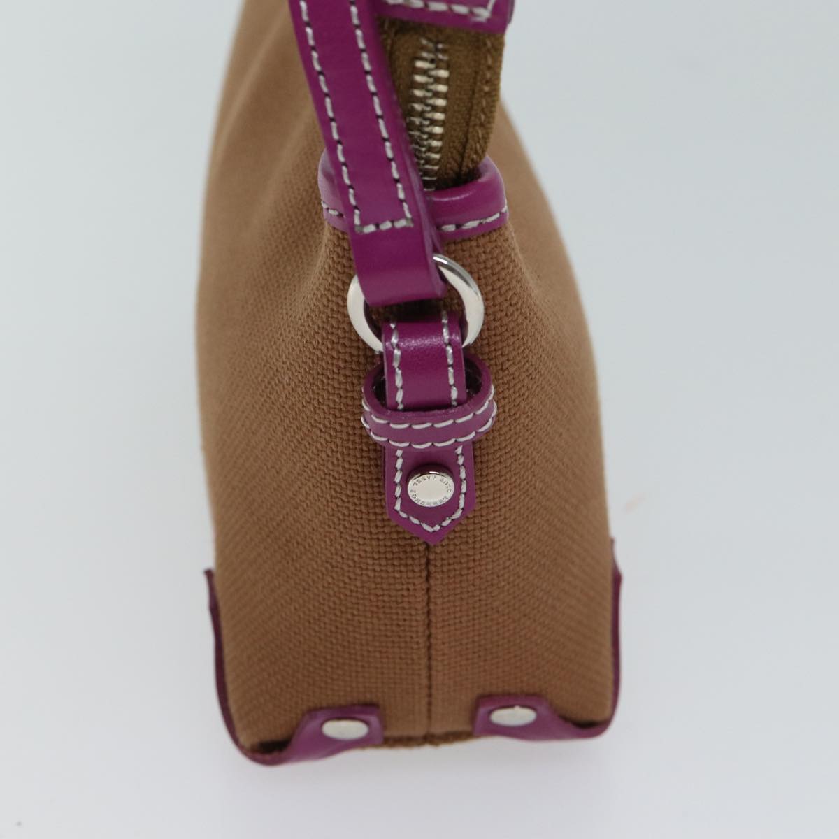 BBERRY Blue Label Shoulder Bag Canvas 2way Brown Auth ac2940