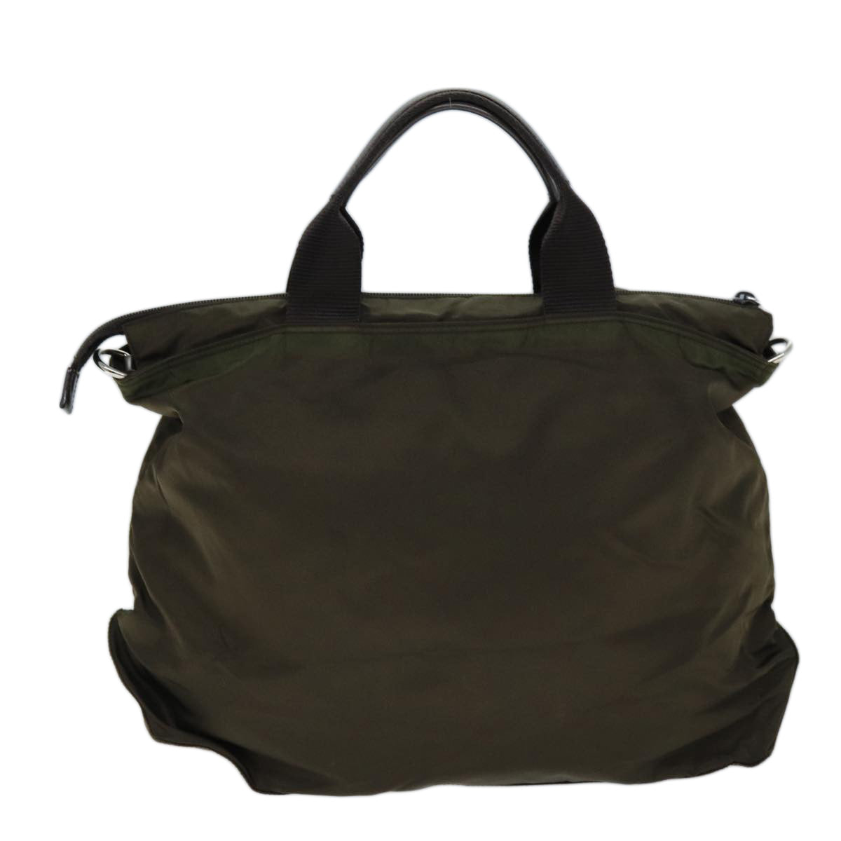 PRD Hand Bag Nylon 2way Brown Auth ac2959