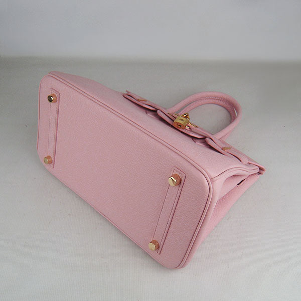 HMS Birkin 30cm Togo Leather Handbags Pink Golden