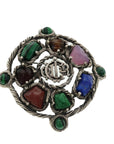 CHRISTIAN D1OR Brooch metal Silver Auth am3560