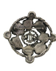 CHRISTIAN D1OR Brooch metal Silver Auth am3560