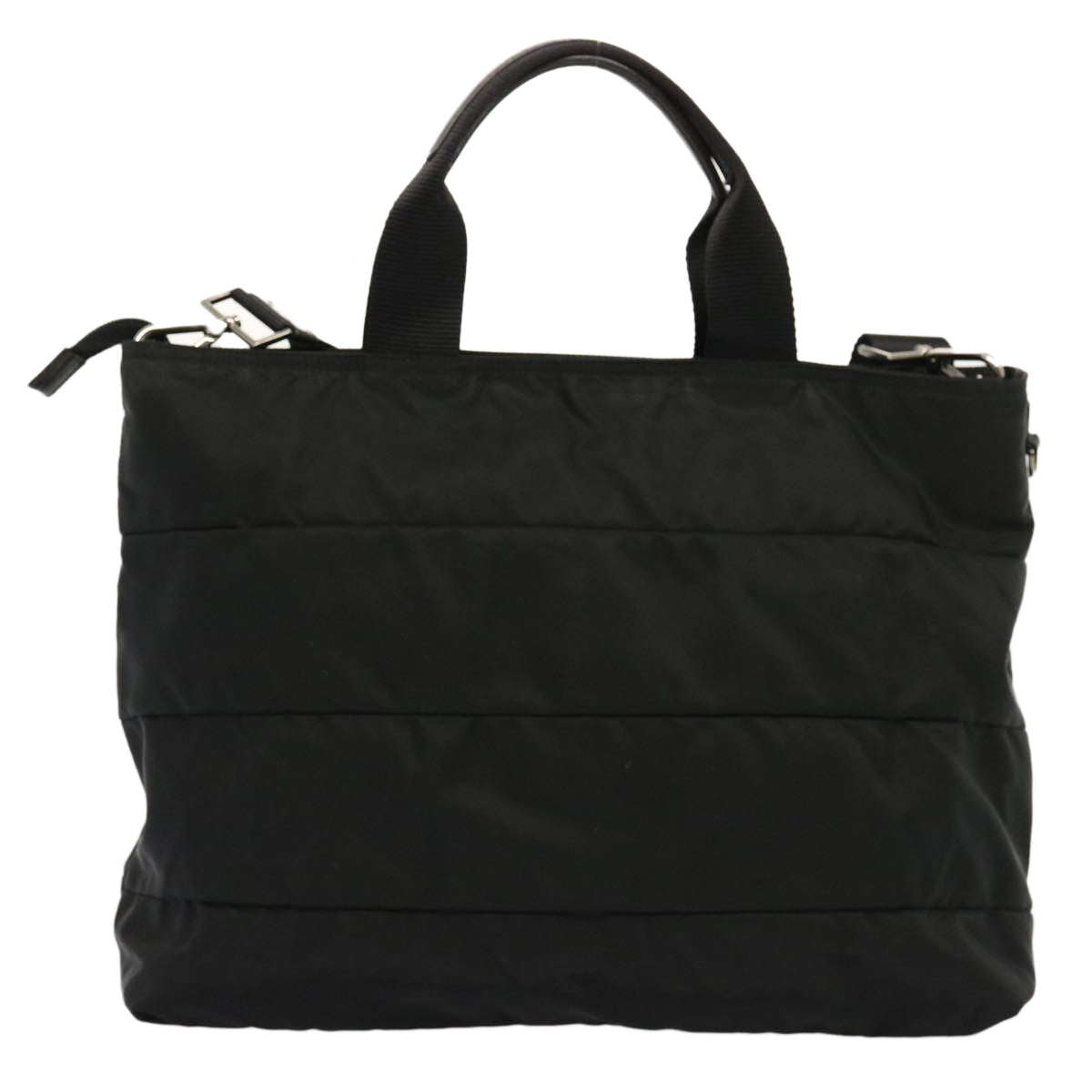 PRD Hand Bag Nylon 2way Black Auth am6029