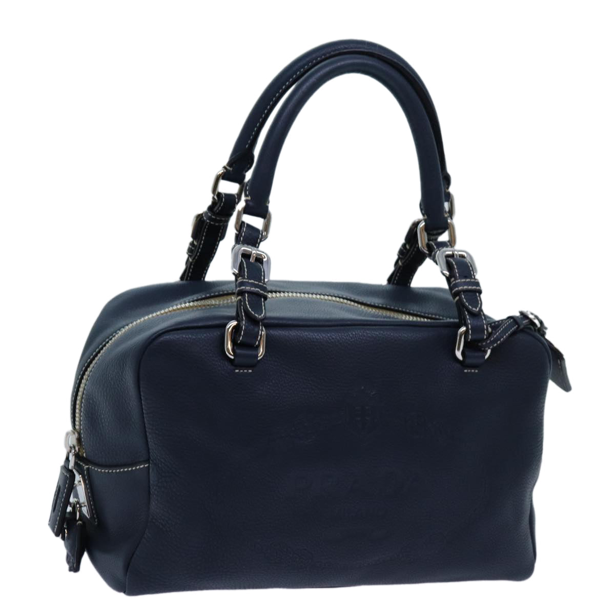 PRD Hand Bag Leather Navy Auth am6063