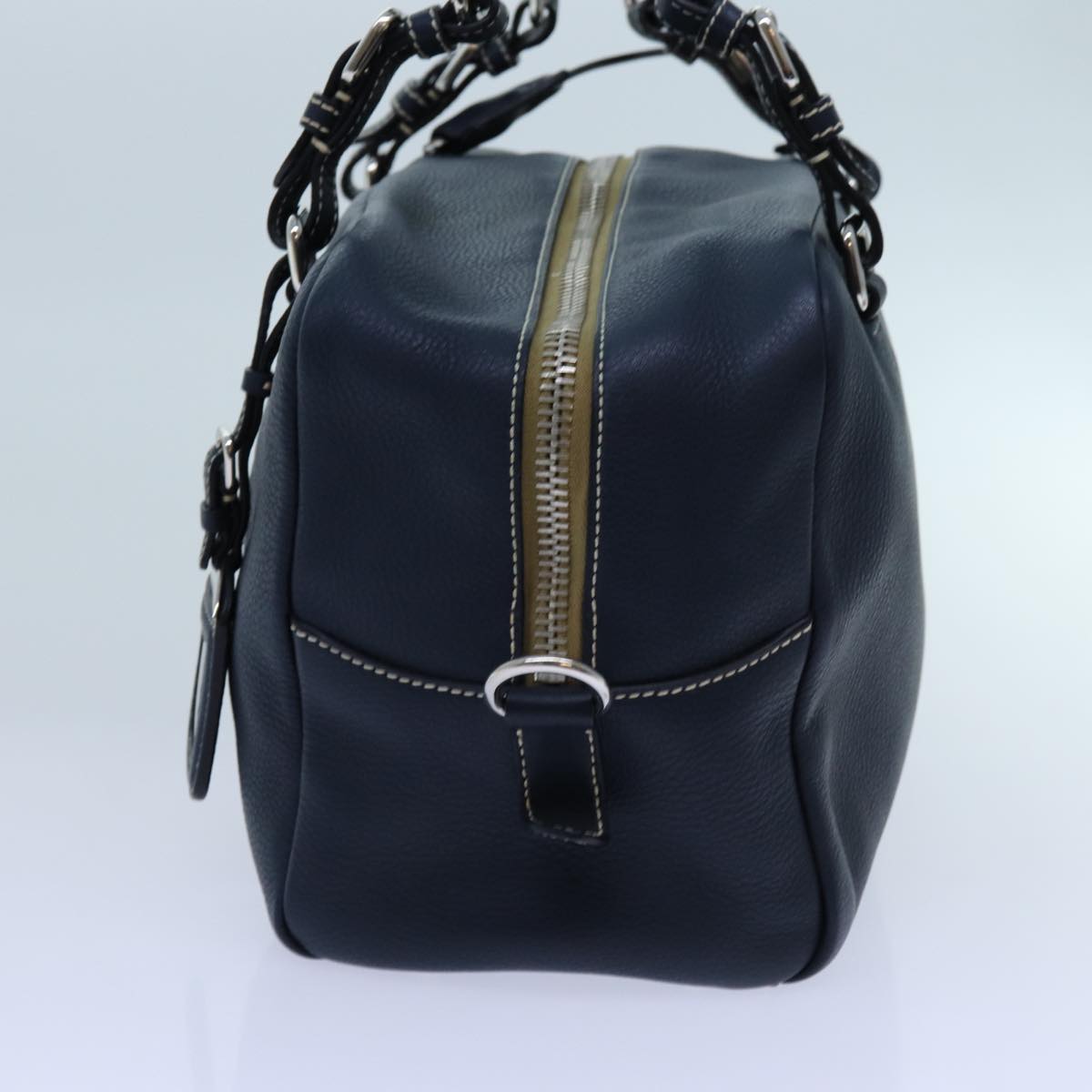 PRD Hand Bag Leather Navy Auth am6063