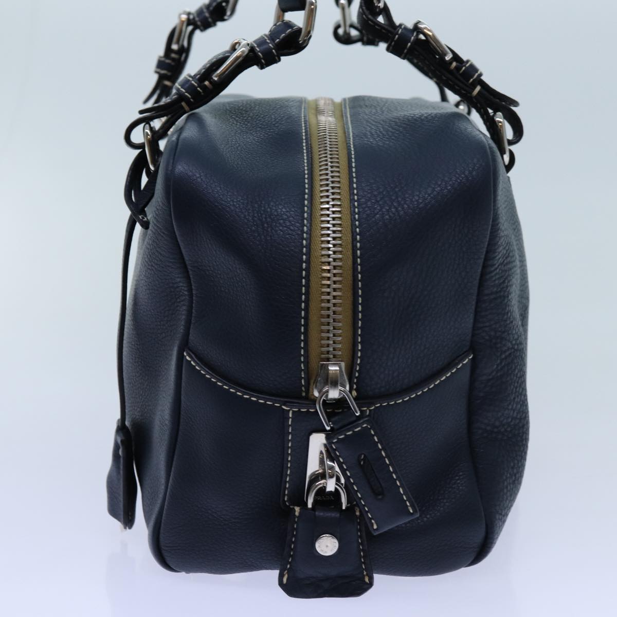 PRD Hand Bag Leather Navy Auth am6063