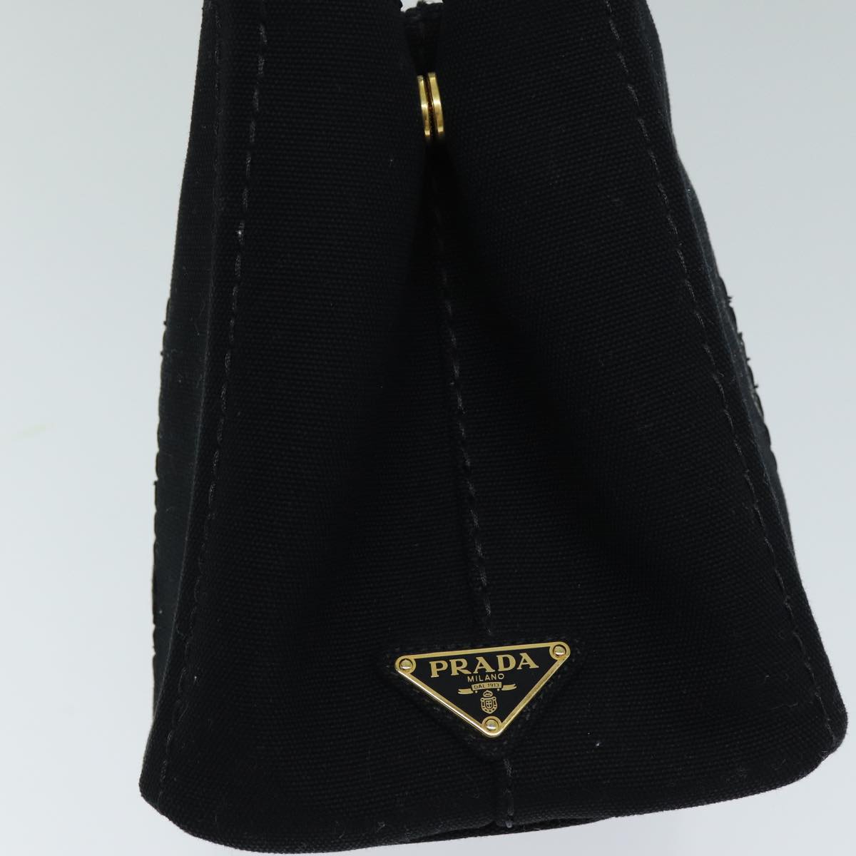 PRD Canapa PM Hand Bag Canvas 2way Black Auth am6096A