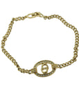 CHRISTIAN D1OR Bracelet Metal Gold Auth am6231