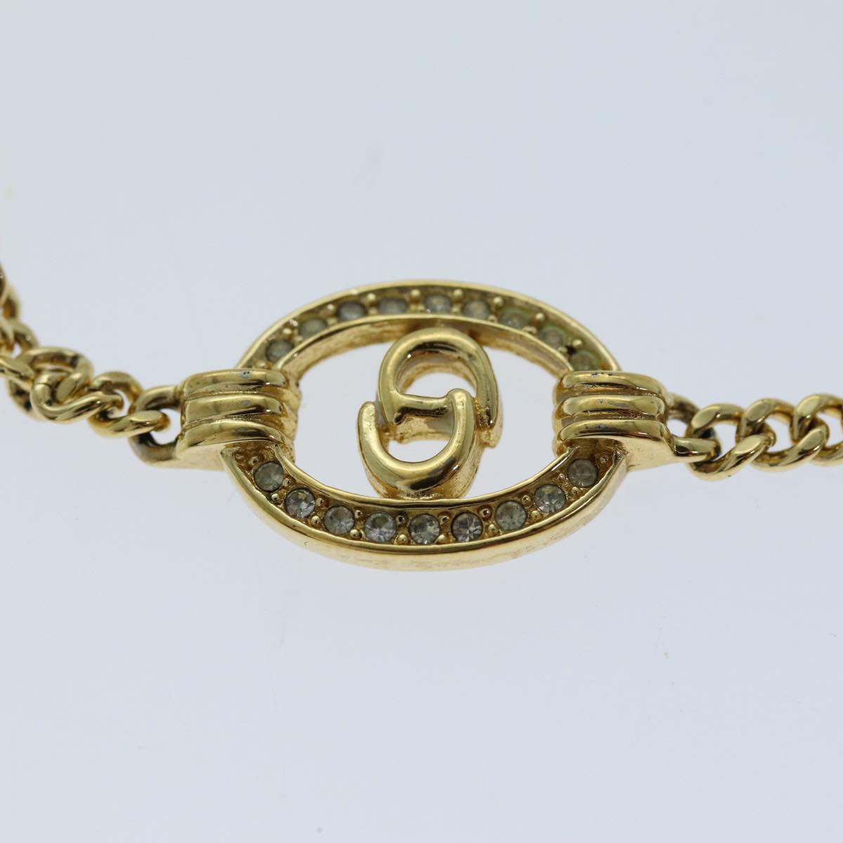 CHRISTIAN D1OR Bracelet Metal Gold Auth am6231