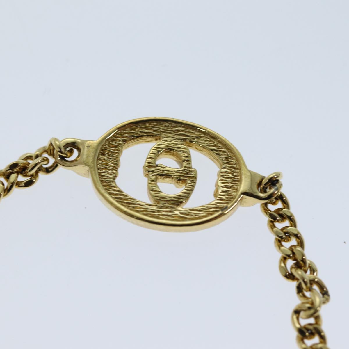 CHRISTIAN D1OR Bracelet Metal Gold Auth am6231