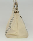 BBERRY Blue Label Tote Bag Canvas Beige Auth ar10721