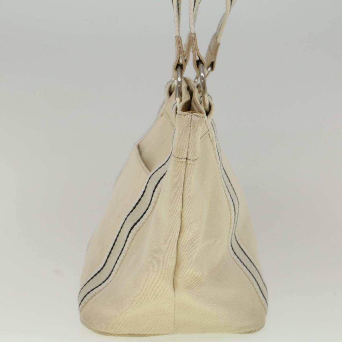 BBERRY Blue Label Tote Bag Canvas Beige Auth ar10721