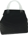 PRD Hand Bag Nylon Black Auth ar11430