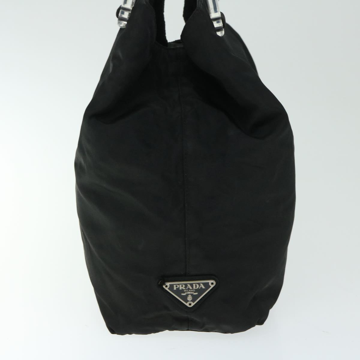 PRD Hand Bag Nylon Black Auth ar11430