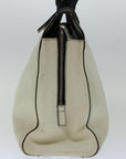 PRD Hand Bag Leather White Auth ar11644B