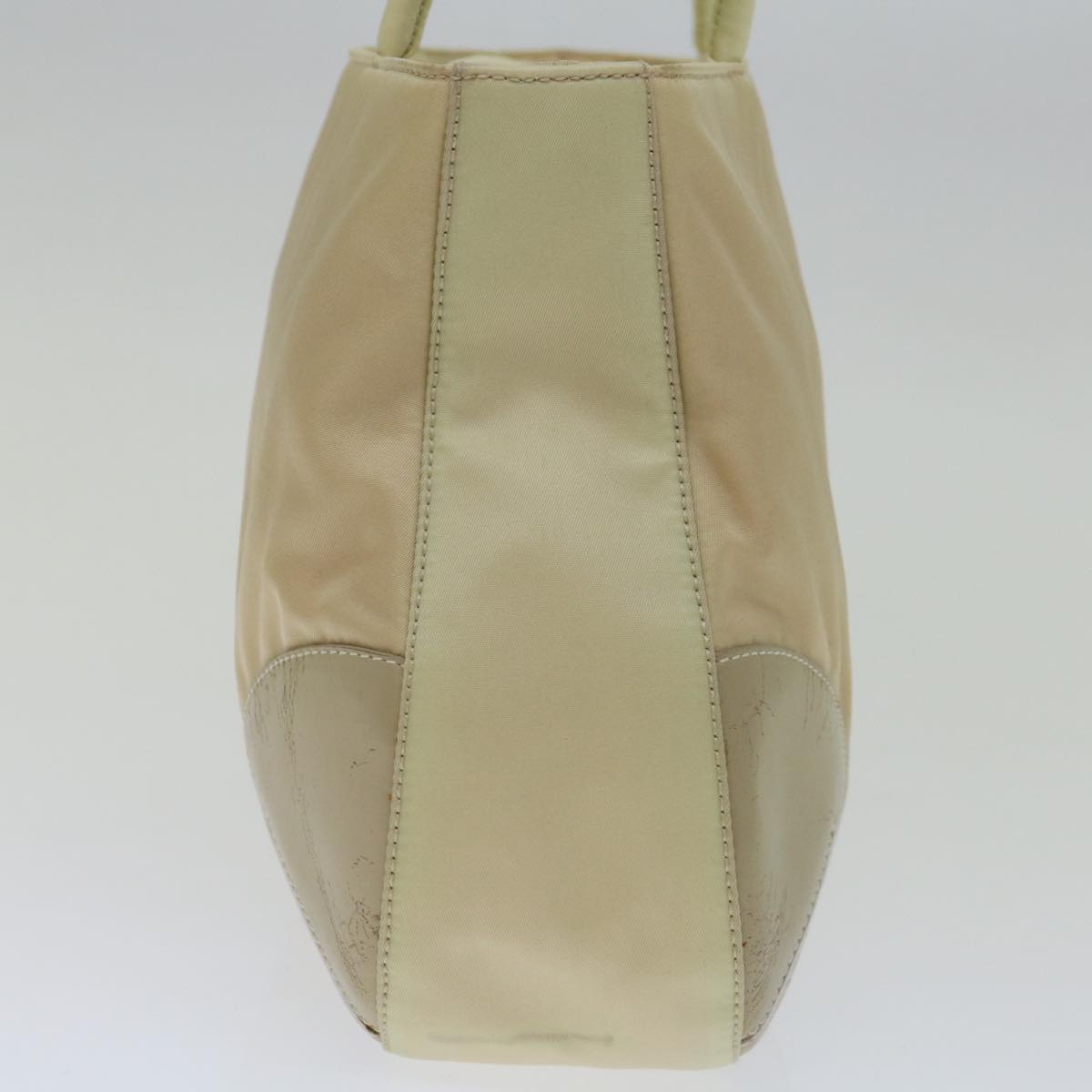 PRD Hand Bag Nylon Beige Auth ar11646B