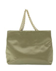 PRD Chain Hand Bag Satin Beige Auth ar11648B