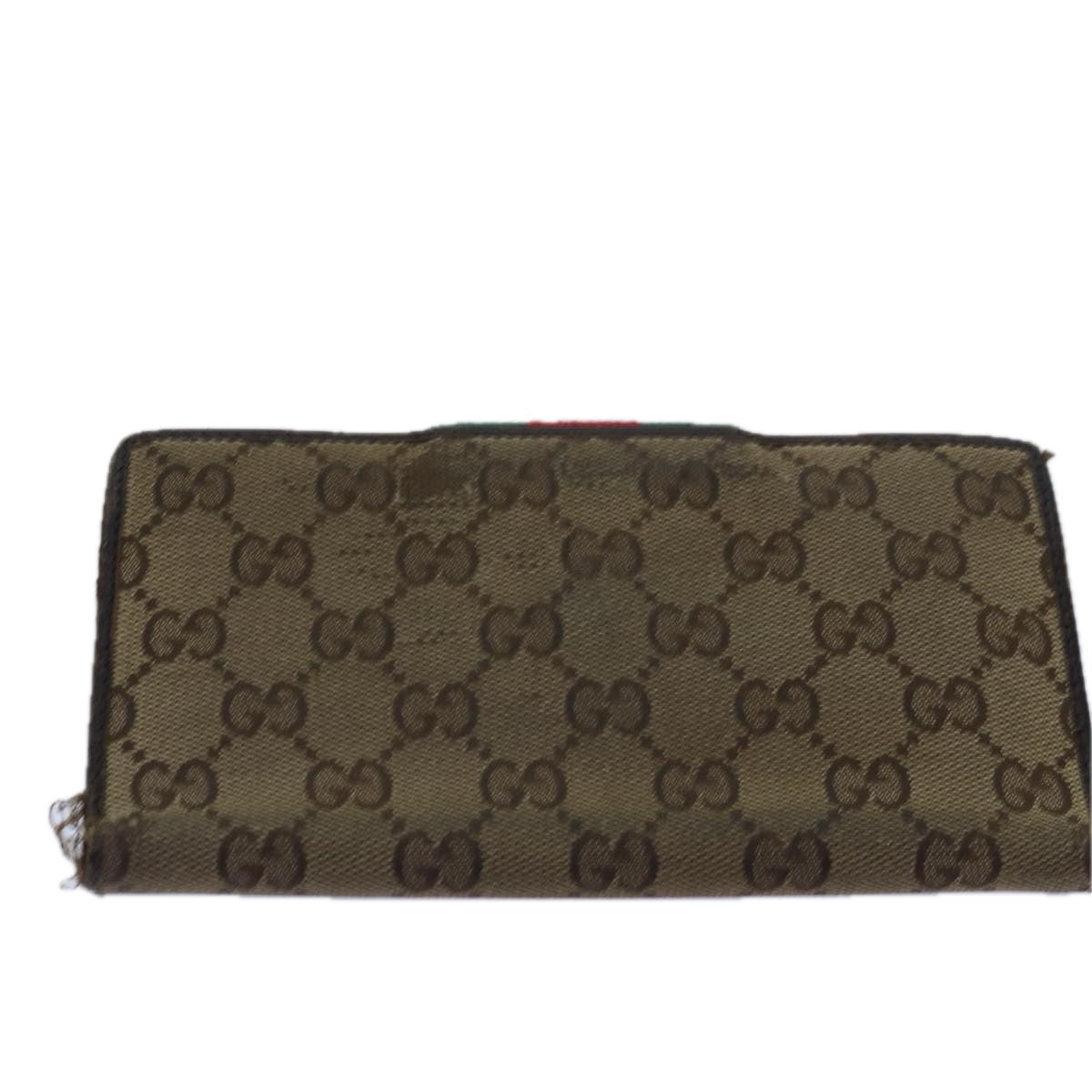 CHRISTIAN DIOR GCCI GG Canvas Belt Wallet 7Set Beige Black Auth ar11909