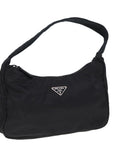 PRD Hand Bag Nylon Black Auth ar11967