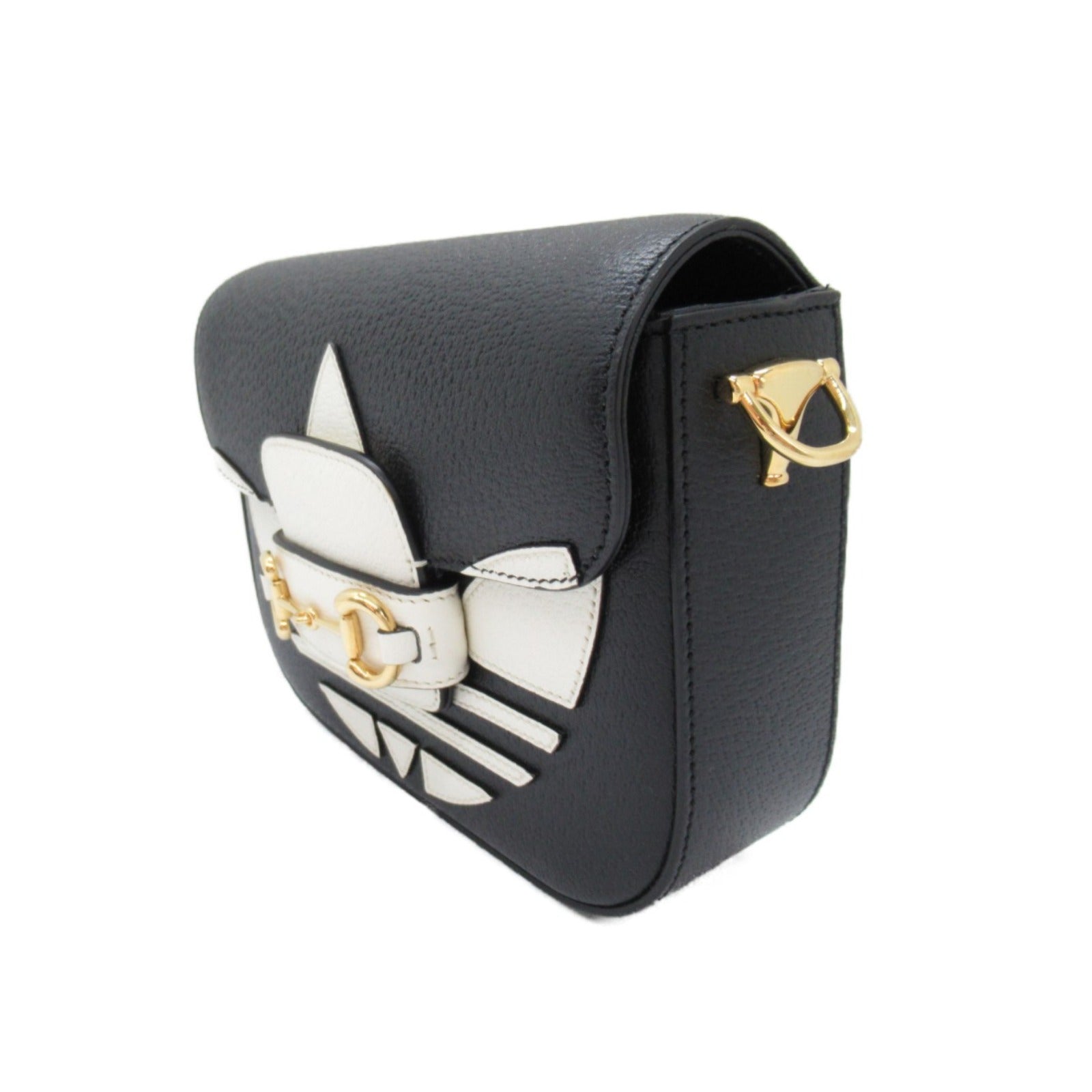 GCCI  adidas Shoulder Bag Shoulder Bag Leather  Black White 658574