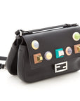 FNDI Black Micro Double Stud Baguette Cross-Body
