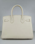 HMS Birkin 30cm Togo leather Handbags beige silver
