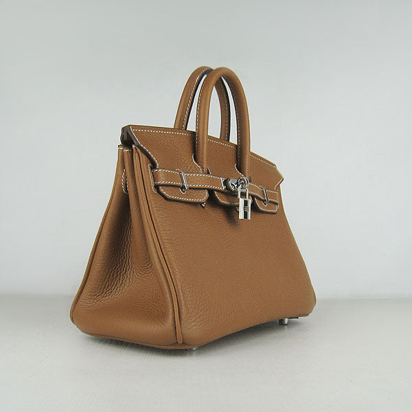HMS Birkin 25cm Handbag 6068 light coffee silver